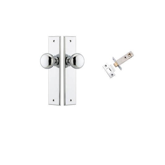 Iver Door Knob Cambridge Chamfered Polished Chrome Passage Kit