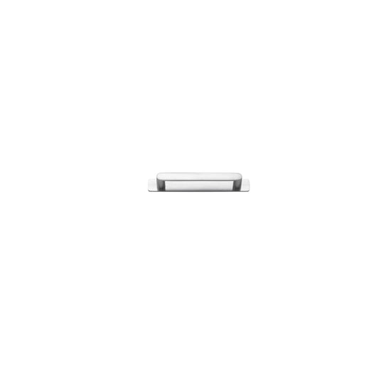 Iver Cabinet Pull Osaka Brushed Chrome L143xW15xP33mm BD15mm CTC128mm With Backplate W173xH24mm T3mm