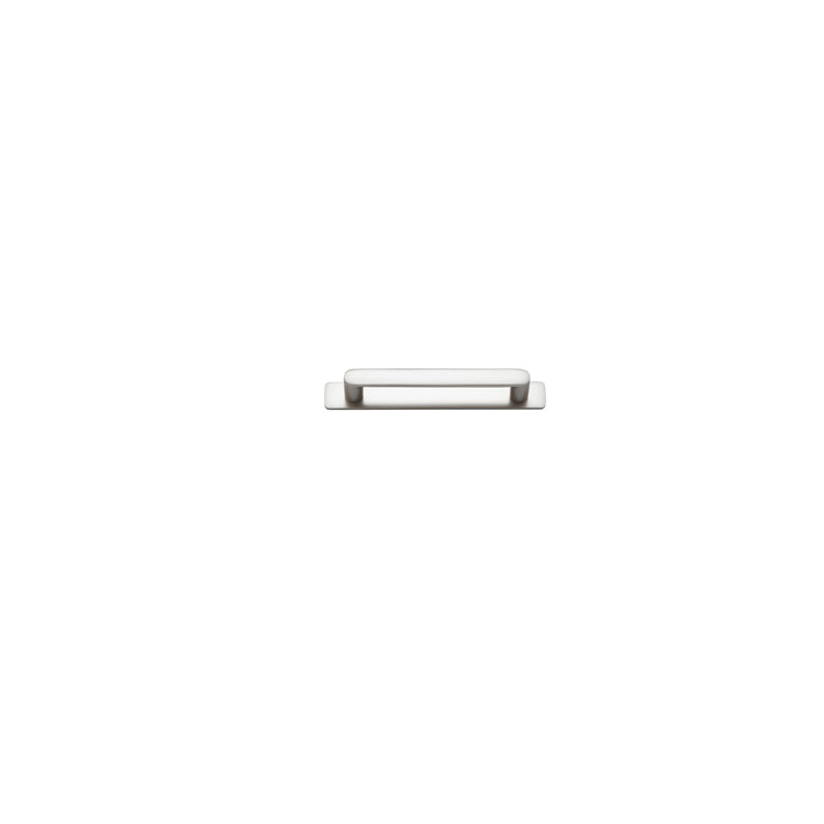 Iver Cabinet Pull Osaka Satin Nickel L143xW15xP33mm BD15mm CTC128mm With Backplate W173xH24mm T3mm