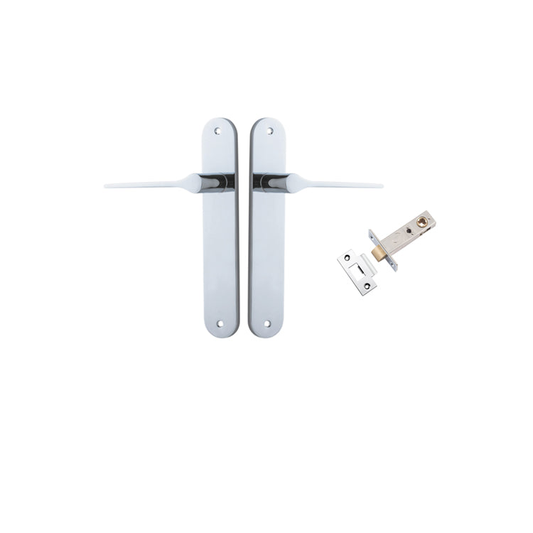 Iver Door Lever Como Oval Polished Chrome Passage Kit