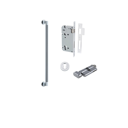 Iver Pull Handle Berlin Polished Chrome CTC450mm Key / Thumb Entrance Kit