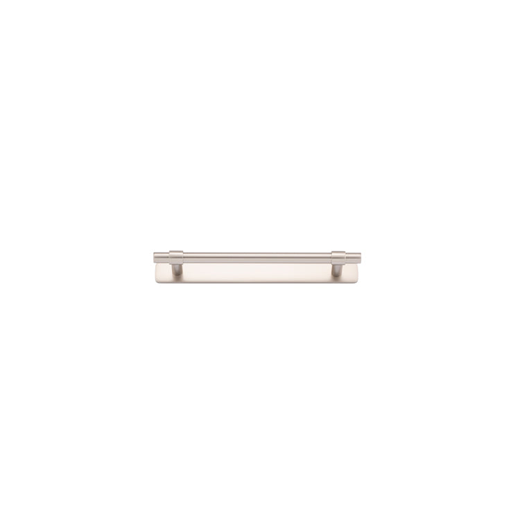 Iver Cabinet Pull Helsinki Satin Nickel With Backplate L205xW24xP39mm CTC160mm