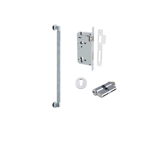 Iver Pull Handle Brunswick Polished Chrome CTC450mm Key / Key Entrance Kit