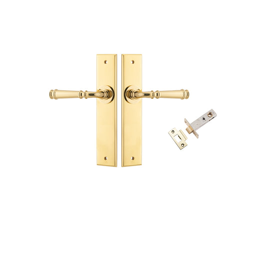 Iver Door Lever Verona Chamfered Polished Brass Passage Kit