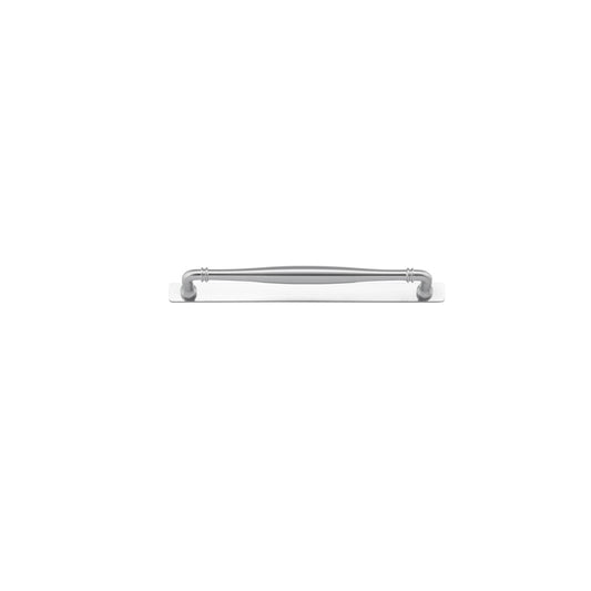 Iver Cabinet Pull Sarlat Brushed Chrome With Backplate L301xW24xP51mm CTC256mm