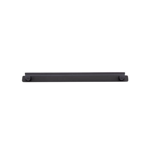 Iver Cabinet Pull Baltimore Matt Black With Backplate L365xW24xP39mm CTC320mm