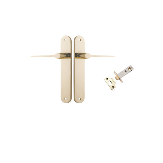 Iver Door Lever Como Oval Polished Brass Passage Kit