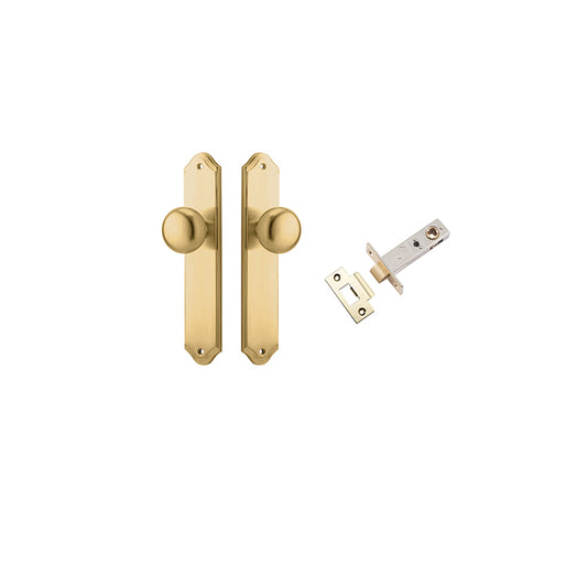 Iver Door Knob Cambridge Shouldered Brushed Brass Passage Kit