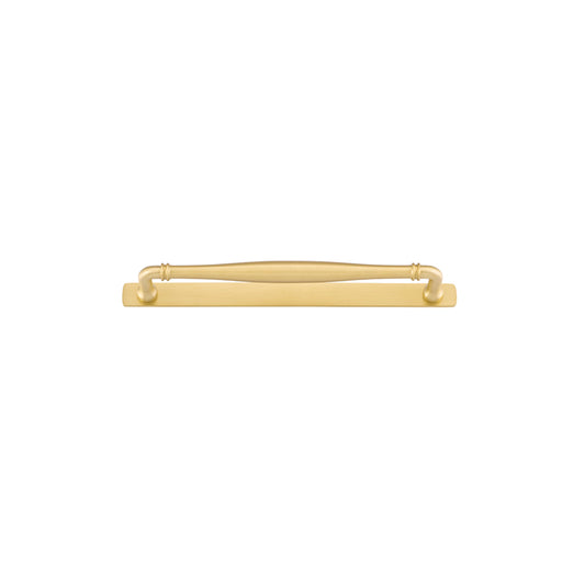 Iver Cabinet Pull Sarlat Brushed Gold PVD With Backplate L301xW24xP51mm CTC256mm