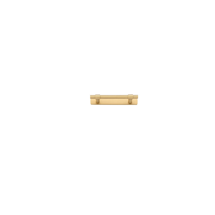 Iver Cabinet Pull Helsinki Brushed Brass With Backplate L141xW24xP39mm CTC96mm