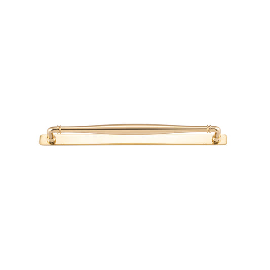 Iver Cabinet Pull Sarlat Polished Brass With Backplate L365xW24xP52mm CTC320mm