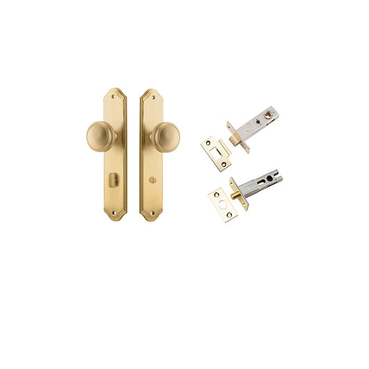 Iver Door Knob Paddington Shouldered Brushed Brass Privacy Kit