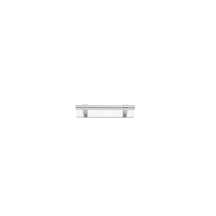 Iver Cabinet Pull Helsinki Brushed Chrome With Backplate L141xW24xP39mm CTC96mm