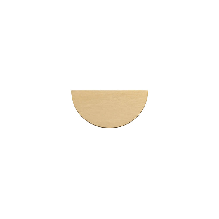 Iver Drawer Pull Osaka Half Moon Brushed Brass W75mm CTC64mm