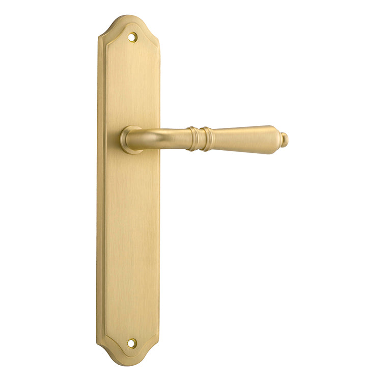 Iver Door Lever Sarlat Shouldered Latch Pair Brushed Gold PVD L111xP55mm BPH250xW48mm