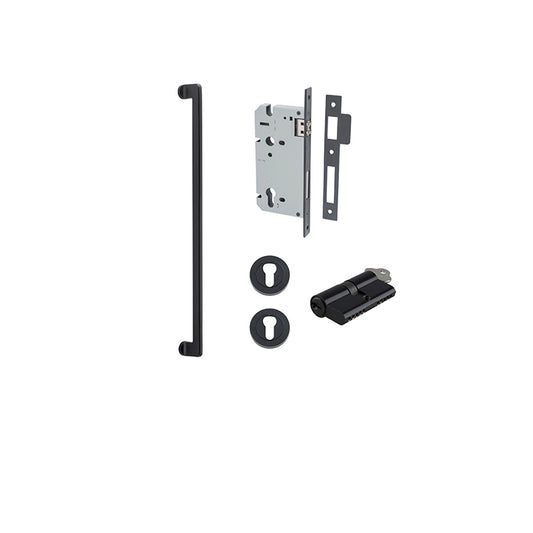 Iver Pull Handle Baltimore Matt Black CTC600mm Key / Key Entrance Kit