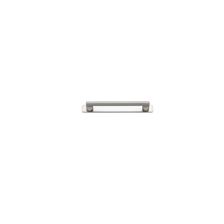 Iver Cabinet Pull Baltimore Satin Nickel With Backplate L205xW24xP39mm CTC160mm