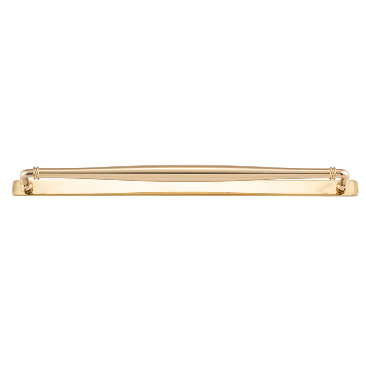 Iver Cabinet Pull Sarlat Polished Brass With Backplate L495xW24xP54mm CTC450mm