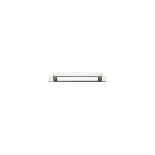 Iver Cabinet Pull Osaka Satin Nickel L175xW15xP33mm BD15mm CTC160mm With Backplate W205xH24mm T3mm