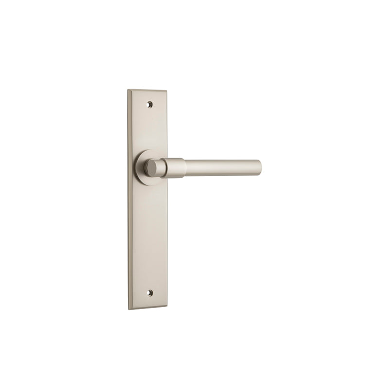 Iver Door Lever Helsinki Chamfered Latch Pair Satin Nickel L137xP60mm BPH240xW50mm