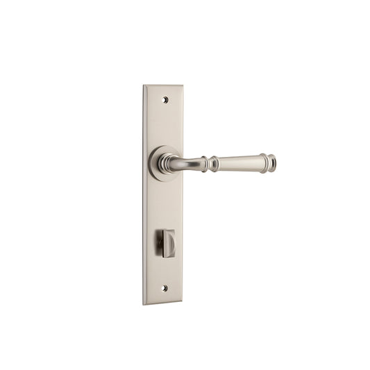 Iver Door Lever Verona Chamfered Privacy Pair Satin Nickel CTC85mm L122xP58mm BPH240xW50mm