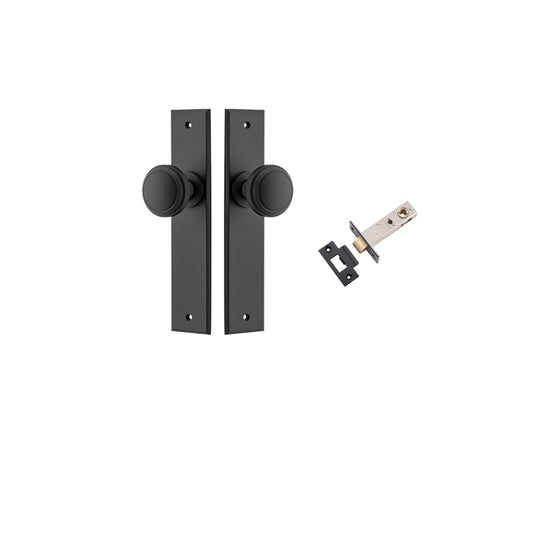 Iver Door Knob Paddington Chamfered Matt Black Passage Kit