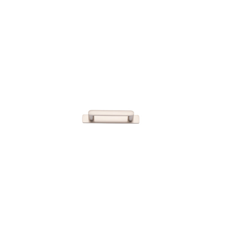 Iver Cabinet Pull Osaka Satin Nickel L111xW15xP33mm BD15mm CTC96mm With Backplate W141xH24mm T3mm