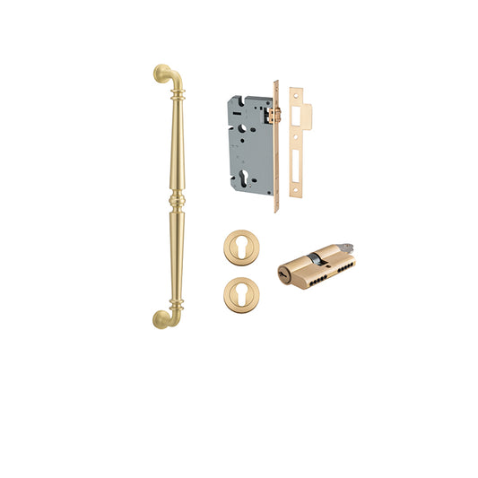 Iver Pull Handle Sarlat Brushed Gold PVD CTC450mm Key / Key Entrance Kit