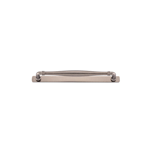 Iver Cabinet Pull Sarlat Distressed Nickel With Backplate L301xW24xP51mm CTC256mm