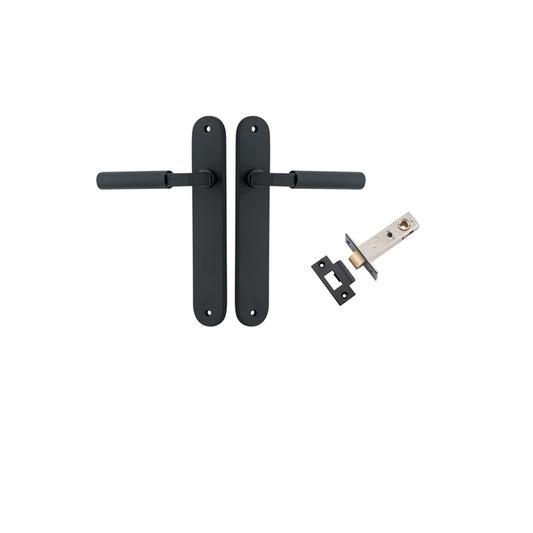 Iver Door Lever Berlin Oval Matt Black Passage Kit