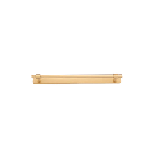 Iver Cabinet Pull Helsinki Brushed Brass With Backplate L301xW24xP39mm CTC256mm