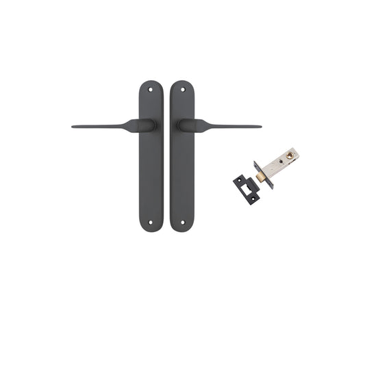 Iver Door Lever Como Oval Matt Black Passage Kit