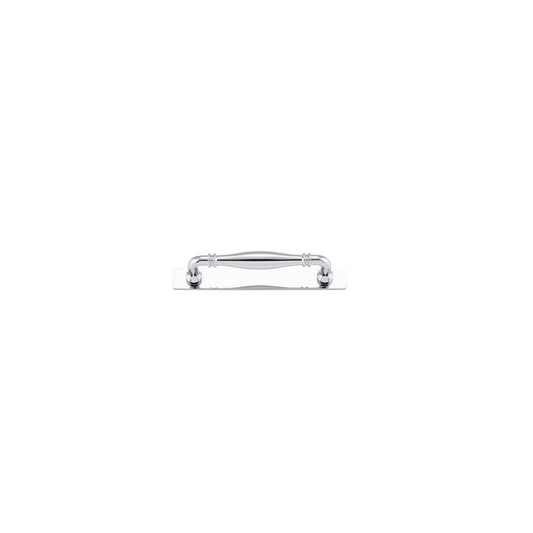 Iver Cabinet Pull Sarlat Polished Chrome With Backplate L173xW24xP46mm CTC128mm