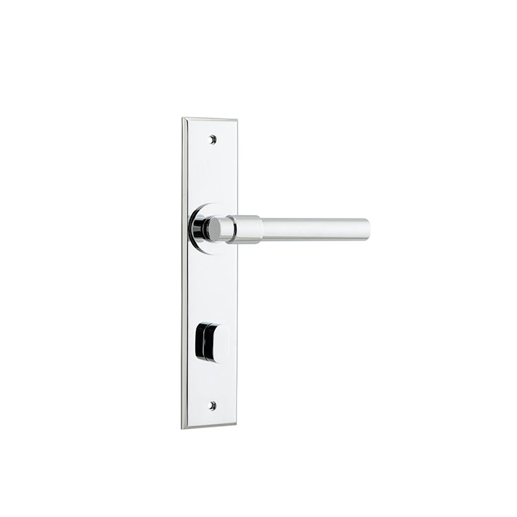 Iver Door Lever Helsinki Chamfered Privacy Pair Polished Chrome CTC85mm L137xP60mm BPH240xW50mm