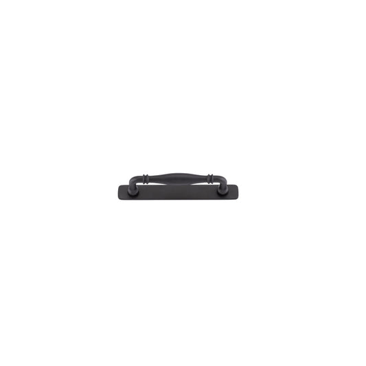 Iver Cabinet Pull Sarlat Matt Black With Backplate L173xW24xP46mm CTC128mm