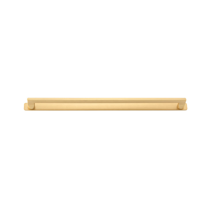 Iver Cabinet Pull Baltimore Brushed Brass With Backplate L495xW26xP47mm CTC450mm