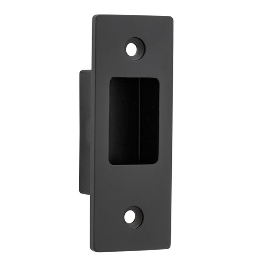 Iver Sliding Door Edge Pull Rectangular Matt Black H76xW28mm