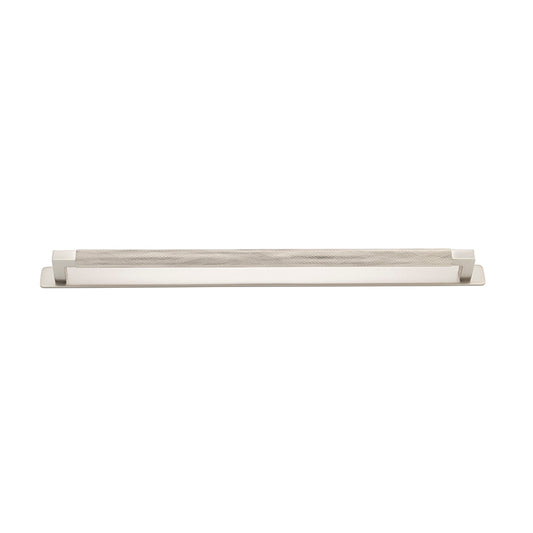 Iver Cabinet Pull Brunswick Satin Nickel With Backplate L495xW24xP47mm CTC450mm