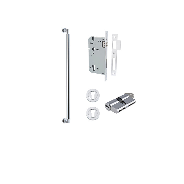 Iver Pull Handle Berlin Polished Chrome CTC600mm Key / Key Entrance Kit