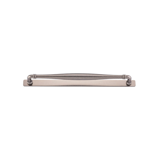 Iver Cabinet Pull Sarlat Distressed Nickel With Backplate L365xW24xP52mm CTC320mm