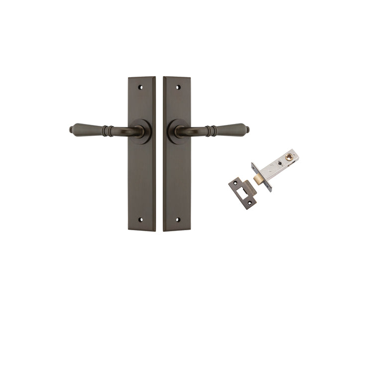 Iver Door Lever Sarlat Chamfered Signature Brass Passage Kit