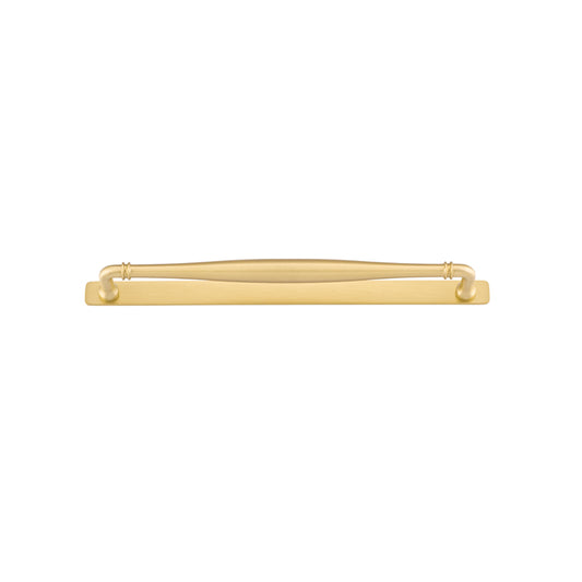 Iver Cabinet Pull Sarlat Brushed Gold PVD With Backplate L365xW24xP52mm CTC320mm