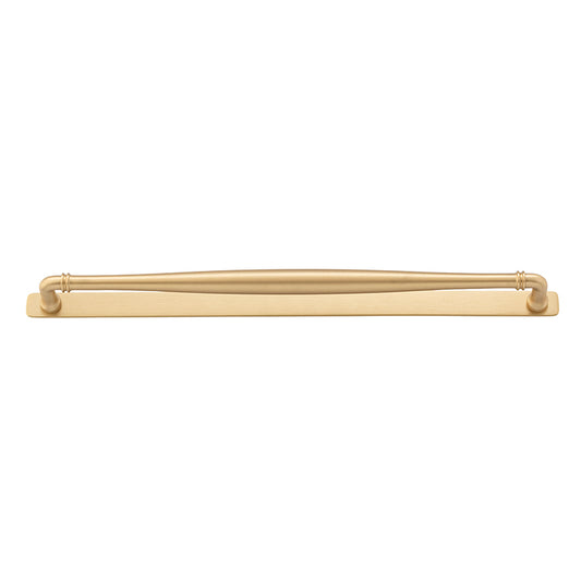 Iver Cabinet Pull Sarlat Brushed Brass With Backplate L495xW24xP54mm CTC450mm