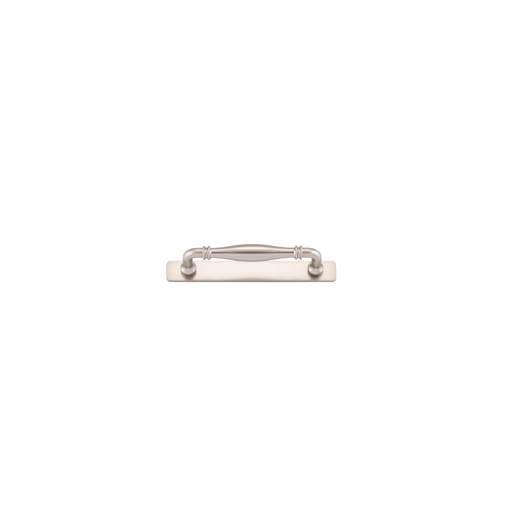 Iver Cabinet Pull Sarlat Satin Nickel With Backplate L173xW24xP46mm CTC128mm