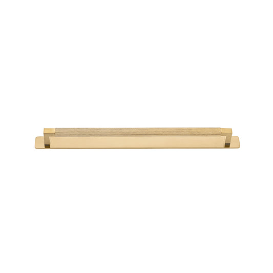 Iver Cabinet Pull Brunswick Brushed Gold PVD With Backplate L365xW24xP43mm CTC320mm