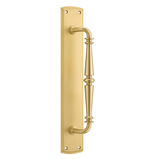 Iver Pull Handle Sarlat On Backplate Brushed Gold PVD L382xW68xP72mm