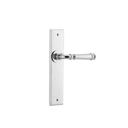 Iver Door Lever Verona Chamfered Latch Pair Polished Chrome L122xP58mm BPH240xW50mm