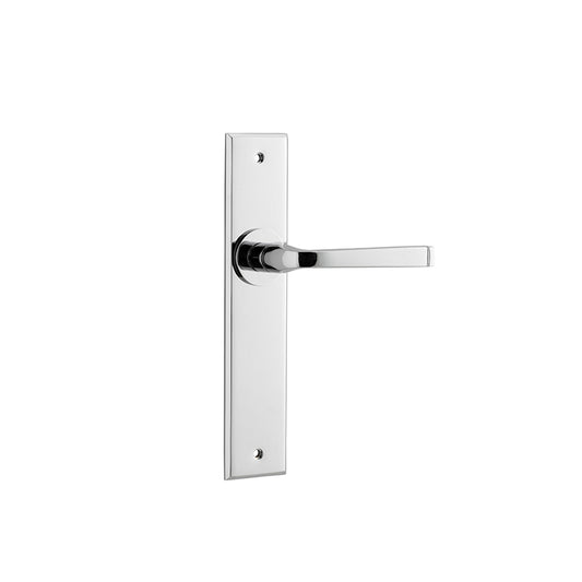 Iver Door Lever Annecy Chamfered Latch Pair Polished Chrome L117xP65mm BPH240xW50mm