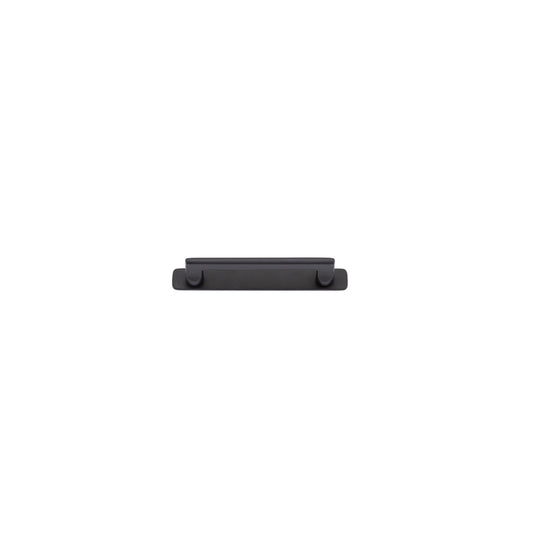 Iver Cabinet Pull Baltimore Matt Black With Backplate L173xW24xP39mm CTC128mm