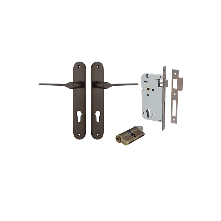 Iver Door Lever Como Oval Signature Brass Key / Key Entrance Kit